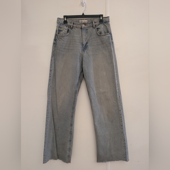 Zara Wide Leg Jeans - Light Blue - Picture 2 of 9